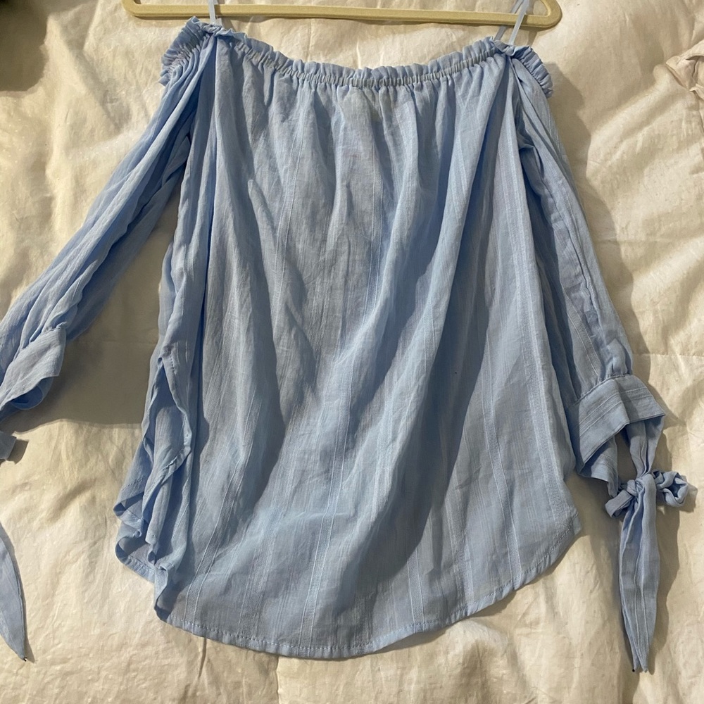 Button Down Off The Shoulder Top - image 4